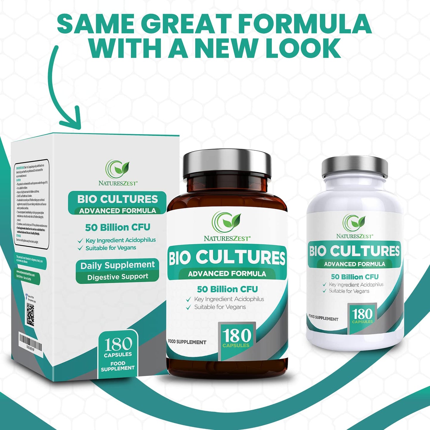 Bio Cultures Complex Probiotics 50 Billion CFU with Prebiotics – 180 Vegan Capsules - Acidophilus & Saccharomyces Boulardii Probiotic - 6 Month Supply – Probiotics for Women & Men