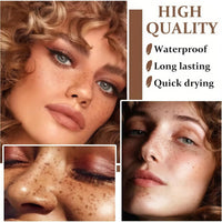 Xunzhi Freckle Pen,Waterproof Freckle Pen,Natural Lifelike F-reckle Makeup P-en,Water Resistant Faux Freckles,Fake Freckles,Waterproof Longlasting Soft Dot Sopt F-reckle,Small Round Head F-reckles P-en,02#