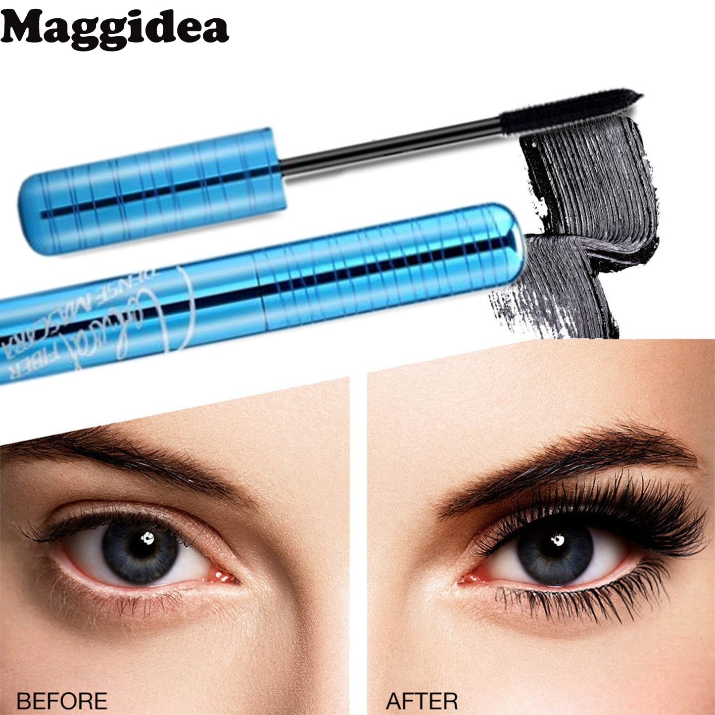Maggidea Prime-Lash Mascara for Mature Ladies - 2pcs Prime-lash Mascara for Seniors with Thinning Lashes Waterproof Mascara - No Clumping No Smudging No Flaking - Mascara for Mature Ladies