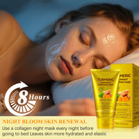 chenyayun Turmeric Vitamin C Collagen Overnight Wrapping Peel Off Mask with Retinol for A Clear, Dewy, Radiant Complexion Against Roughed & Stressed & Saggy Skin, Anti-Aging/Wrinkles/Fine Lines, 2.53 Oz/75 ML