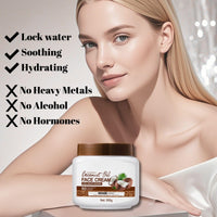 Coconut Oil Face Cream for Dry Skin – Anti Aging Face Cream and Skin Moisturiser – Day & Night Cream for Women Anti Aging – Deep Hydration Face Moisturiser for Soft, Youthful Skin - 300g