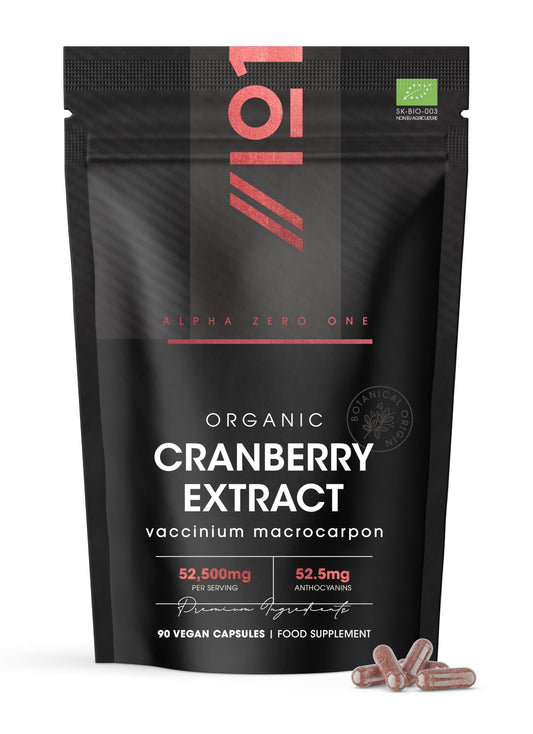 Organic Cranberry Extract 52,500mg – 180 Vegan Capsules – High Strength 52.5mg Anthocyanins Cranberry Extract (Vaccinium Macrocarpon) – by Alpha01