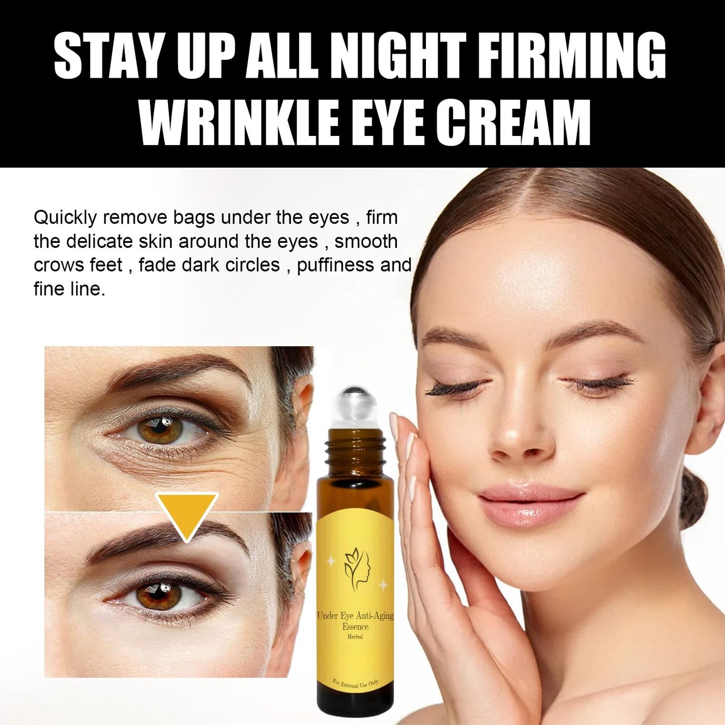 Jinjiar Rollerball Castor Oil,Castor Oil and Frankin-cense Eye Roller Ball Oil,Eye Cream for Dark Circles and Puffy Eyes,Rollerball for Eyes,Castor Oil for Skin,Eye Cream Anti Aging,Castor Oil Eye Roller