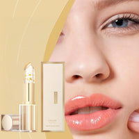 Fankayi Transfer-Proof Color Changing Lipstick with Gold Foil,Transparente Transferproof Gold Crystal Color Changing Lip Stick,24h Long-Lasting Hydration & Glossy Shine Lip Gloss,Colour Changing Lipstick