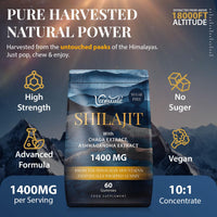 Veenuule 1400MG Shilajit Gummies, Pure High Strength Himalayan Shilajit Gummies with Chaga & Ashwagandha, Shilajit Gummies for Men & Women, 85+ Trace Minerals & Fulvic Acid, Zero Sugar, 60 Gummies