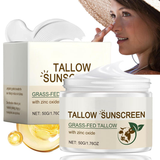 SingHao Beef Tallow Sunscreen SPF 50,Beef Tallow Balm for Skin,Sun Crea/m Face Moisturiser,Be/ef Tall/ow Skin Care,Tall/ow Balm Instant Sun Protection,SP/F 50 Face Moisturiser,Be/ef Tall/ow Cre/am Face Cream