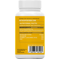 MetaSuperfoods Biotin Hair Growth Vitamins 12,000mcg | 180 High Strength Biotin Supplement | Selenium Zinc & VIT C Complex D - Biotin Tablets | 6 Months Supply Vegan