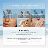 IZBEAUVO Invisible Glow Sun Stick SPF 50+, Sunscreen Stick for Sensitive Skin, Broad Spectrum Sun Cream, Sunblock Facial Balm, Non-Greasy,Mild And Non-Irritating,Lightweight,Smooth,Moist & Nourishing
