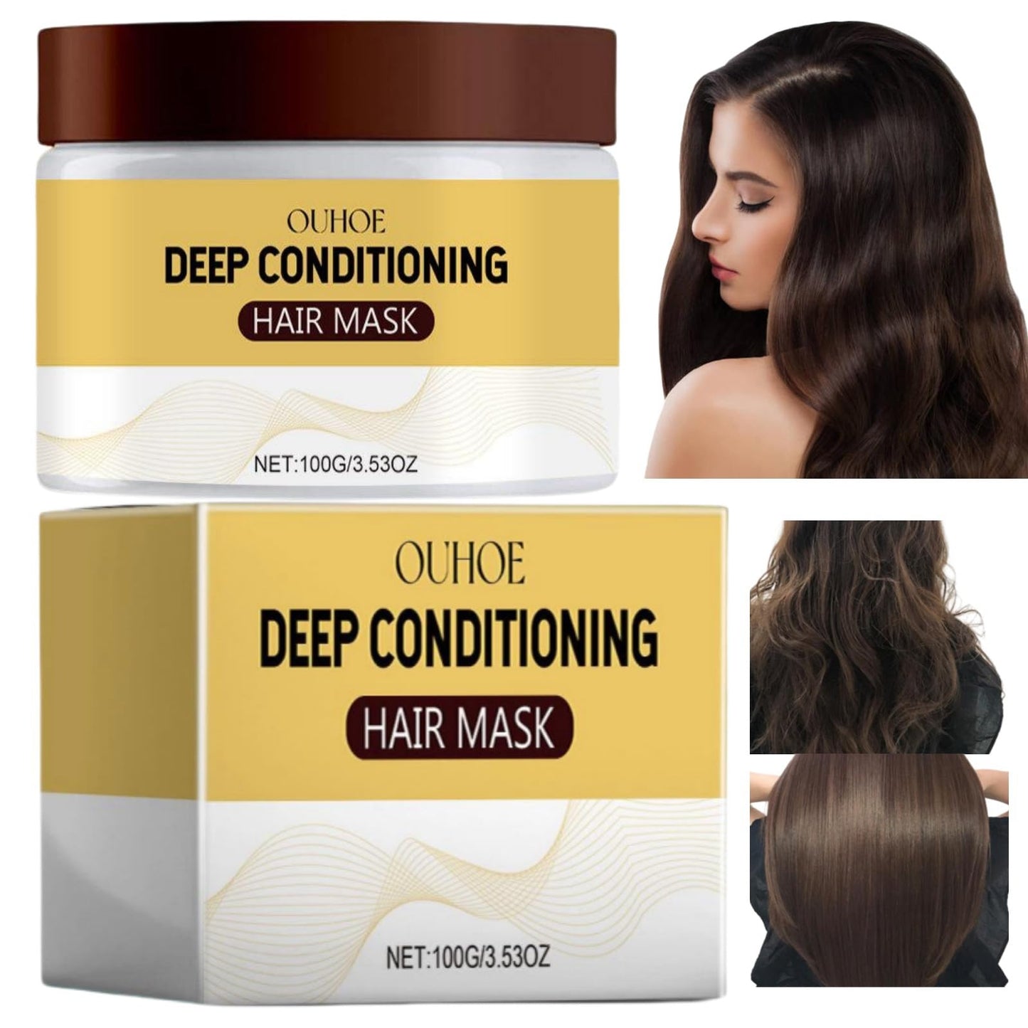 Oumun Deep Conditioning Hair Mask,Collagen Hair Mask for Dry Damaged Hair,Deep Conditioning Collagen Hair Mask,Keratin Hair Mask,Hair Mask Collagen,Collagen Hair Treatment,Hair Collagen for Dry Hair