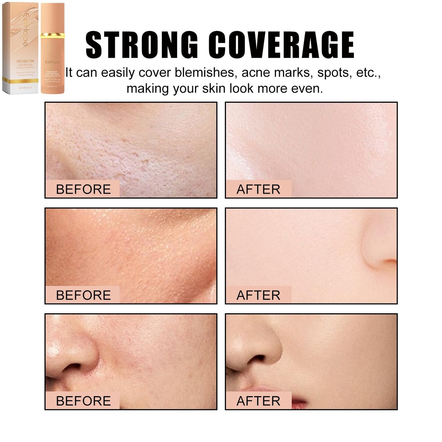 Foundation with SPF50,Color Changing Foundation,Liquid Foundation,Foundation Liquid,Warm Color Changing Foundation,Concealer Foundation,Medium Foundation Full Coverage,Foundation for Mature Skin