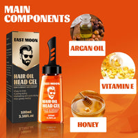 QIEEUMIN 2 in 1 Hair Wax Gel with Comb, Hair Setting Gel with Dip Comb, Men Hair Styling Gel with Comb, Long-Lasting Fluffy Fast Build Hair Oil Head Gel 100ml