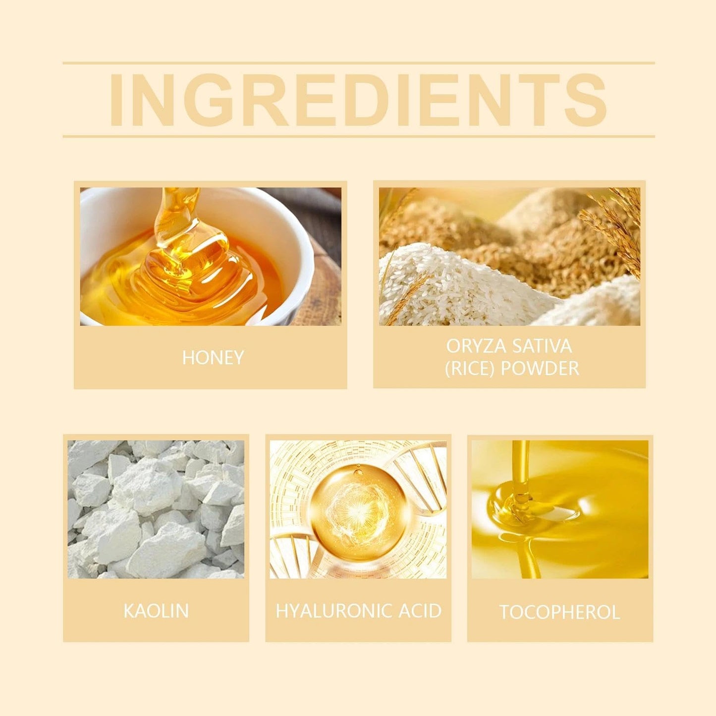 AurolaGlow Rice & Honey Clay Mask – Pore-Refining Face With Rice & Honey For Smooth, Refreshing Pore Clay Mask,Clear Skin – 150ml (5.29 Fl.oz)