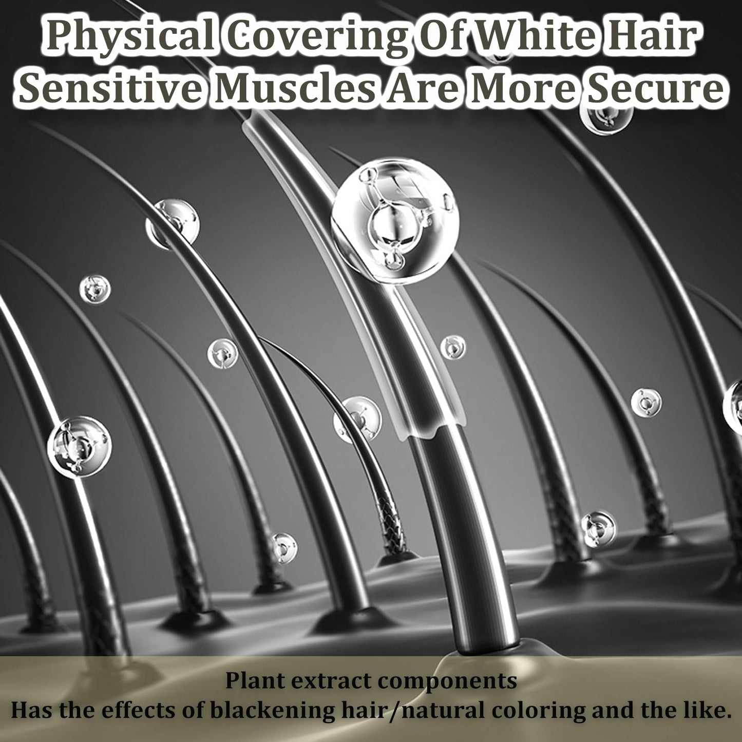 Safe & Convenient Hair Dye Comb - 2 in 1 Instant Black Hair Colour Stick with Comb - 2PCS Waterproof & Sweat-Proof Hair Dye Comb - Portable Hair Concealer, Grey Hair Cover Up for Women & Men