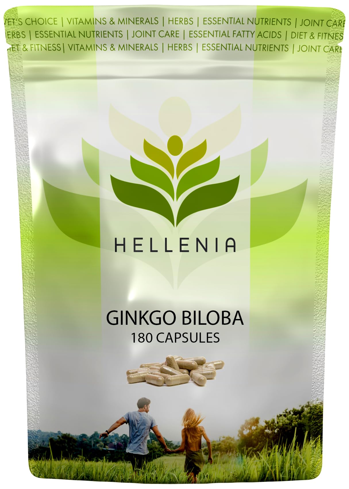 Hellenia Ginkgo Biloba | Highly Dosed 50:1 Extract 6000mg | High Strength | 180 Capsules | Manufactured in The UK