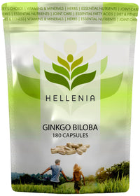 Hellenia Ginkgo Biloba | Highly Dosed 50:1 Extract 6000mg | High Strength | 180 Capsules | Manufactured in The UK