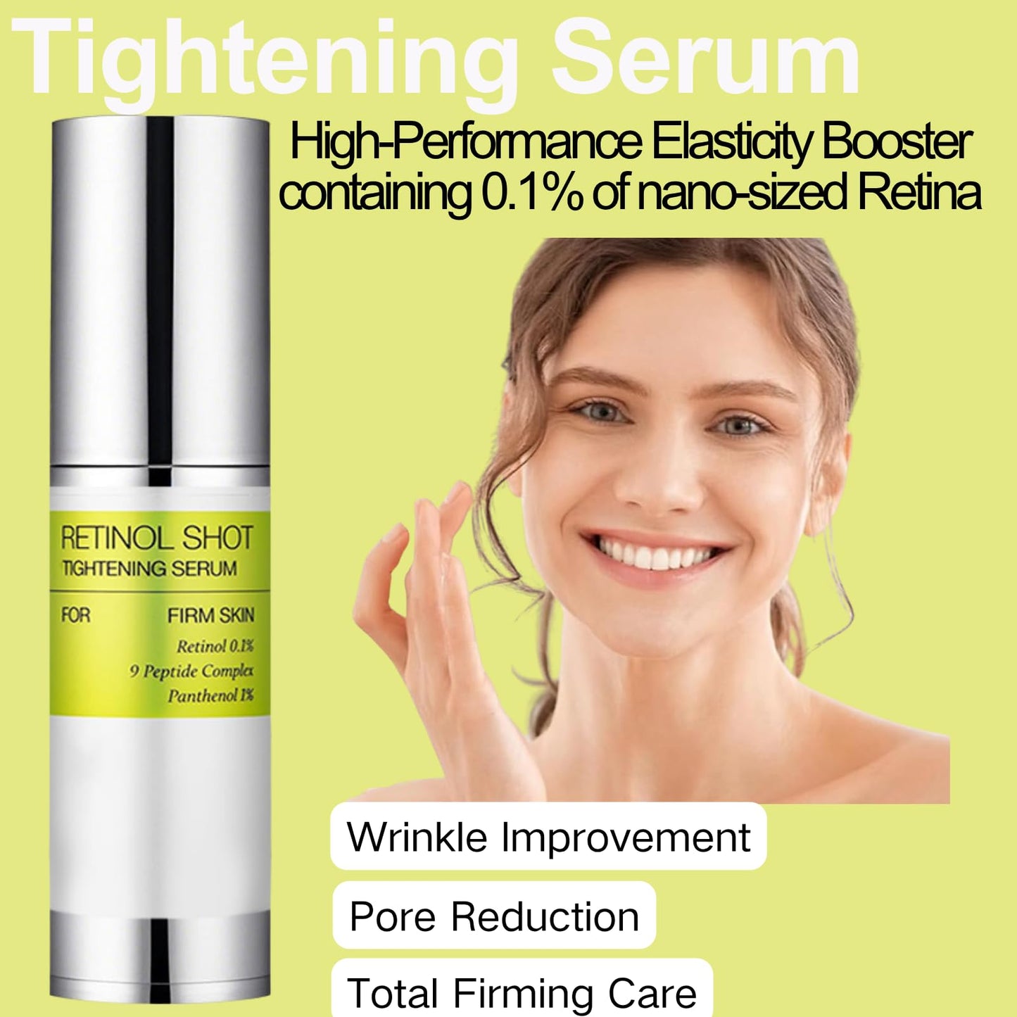 Tongyend 2PCS Retinal Shot Tightening Booster,Retinol Shot Tightening Serums,Retinol Serum for Face,Hydrating Facial Serums,Face Firming Cream,Anti Wrinkle Serum,15ml