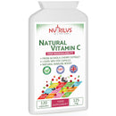 Nutrilus Natural Vitamin C Capsules from Acerola Cherry 500mg Extract - High Bioavailability Supplement - not Ascorbic Acid - Fruit and Herbs Extracts - not Tablets