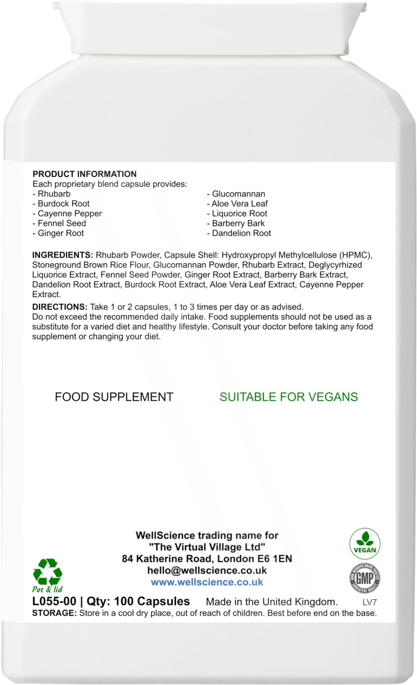 WellScience BowelRevive Herbal Cleanse - Supports Digestive Health, Enhances Regularity, Detoxifies & Boosts Colon Health