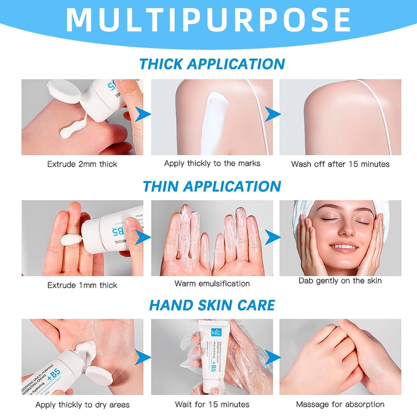 Generic Repair Face Cream, B5 Repairing Balm for Sensitive Skin, Anti Redness and Deep Hydration, Skin Barrier Repair Cream for Dry and Irritated Skin, Soothing Moisturiser for Women and Men (40ml)