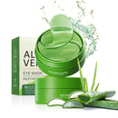 FANFALUV Aloe Vera Under Eye Gel Patches,Under Eye Patches,Under Eye Mask For Puffy Eyes,Eye Bags Remover,Moisturizing,Anti Aging,Anti Wrinkle,Dark Circles-Collagen Eye Patches 60pcs (ALOE VERA)