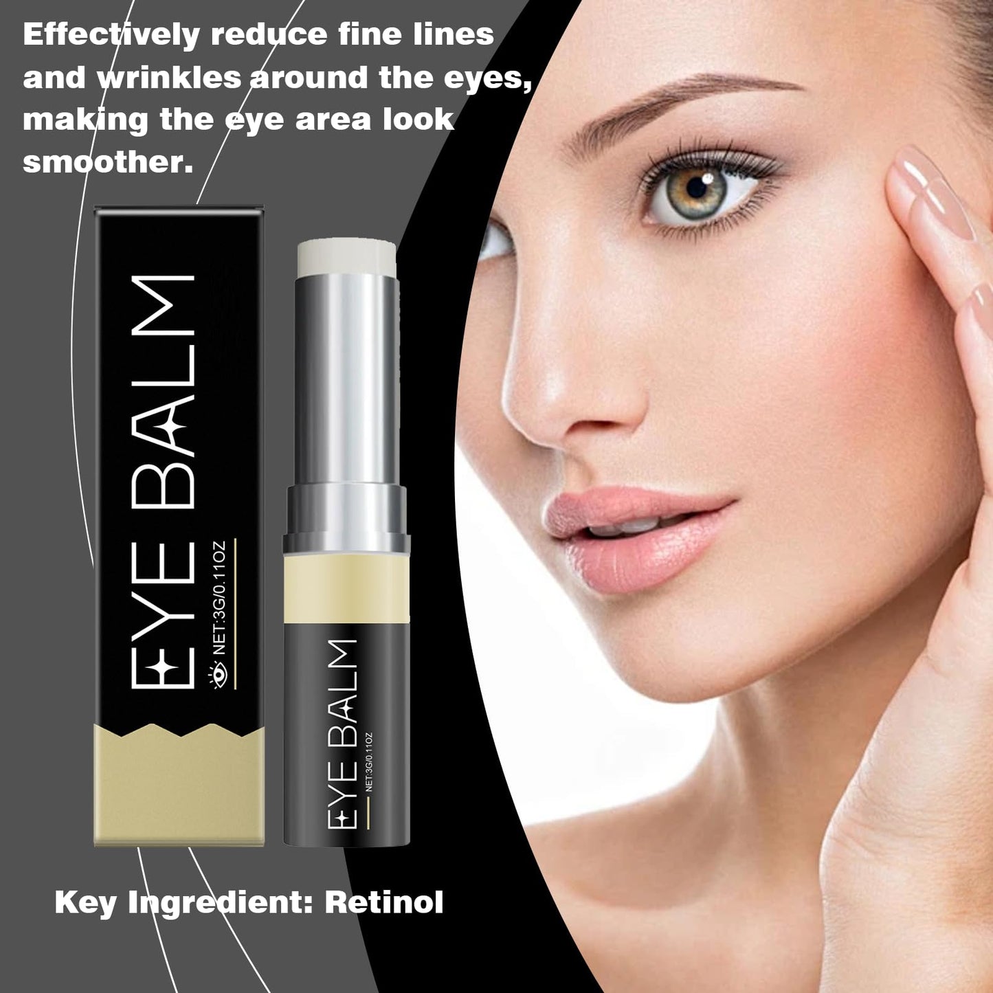 AmiCera Retinol Eye Cream, Eye Cream Anti Aging & Wrinkle, Repair Dark Circles Puffiness, Eye Bags Remover for Wommen and Men, Smooth Fine Lines, Under Eye Brightener, Long-lasting Hydration, 3G/0.11OZ