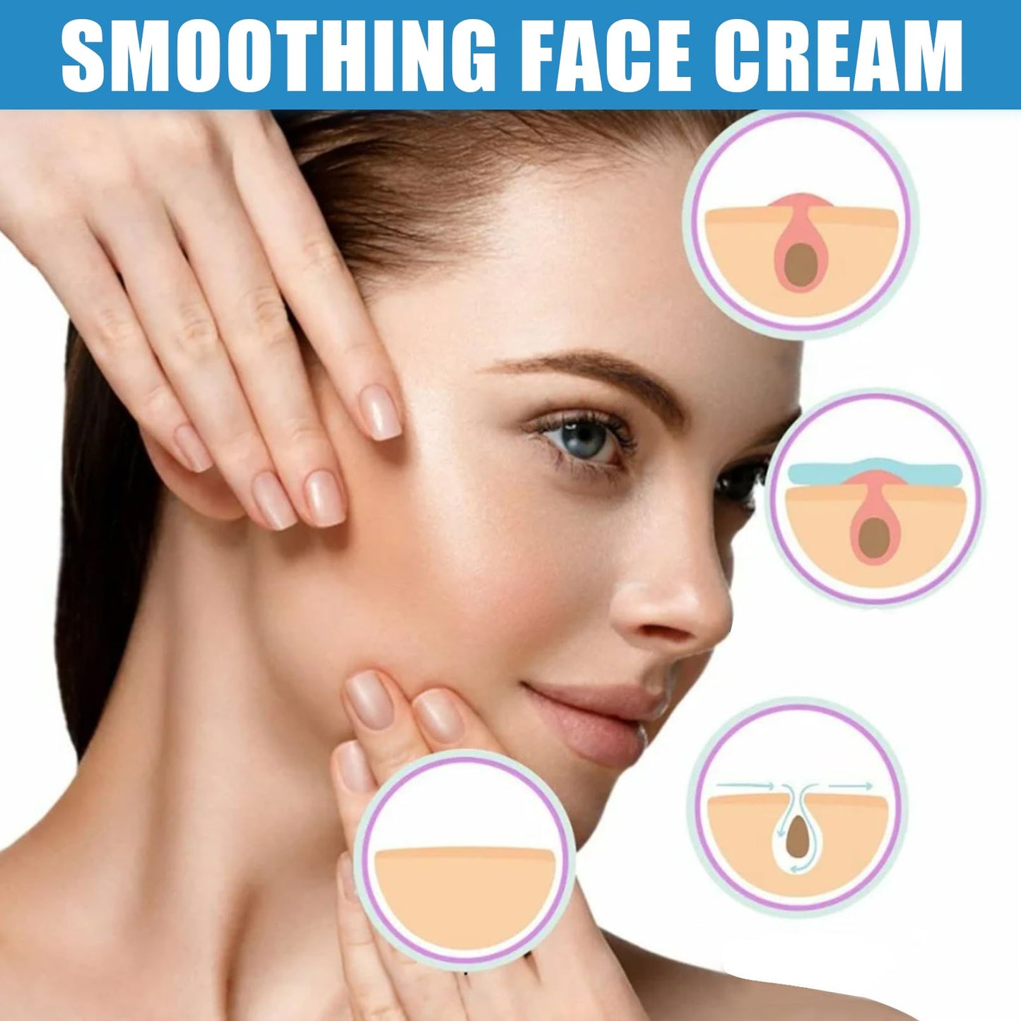 DMQ Repair Face Cream,Smoothing Day Cream,Anti Redness Moisturiser Cream,Firming Face Cream For Sensitive Skin,Face Moisturizer For Women & Men,Vitamin B5 Cream For Acne,Brightening & Repair Damage Skin