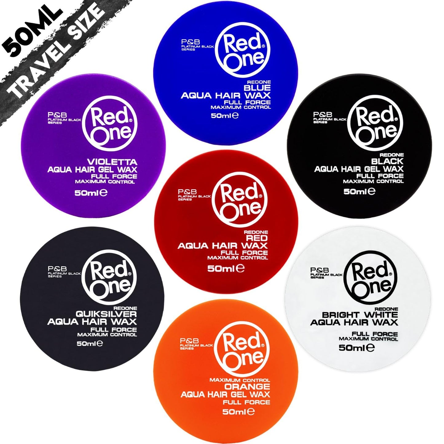Redone Hair Styling Aqua Wax White 50 ml | Travel Size | Ultra Hold | Gel Wax | Peach Scent | Strong Holding | Shine Look | Maximum Control