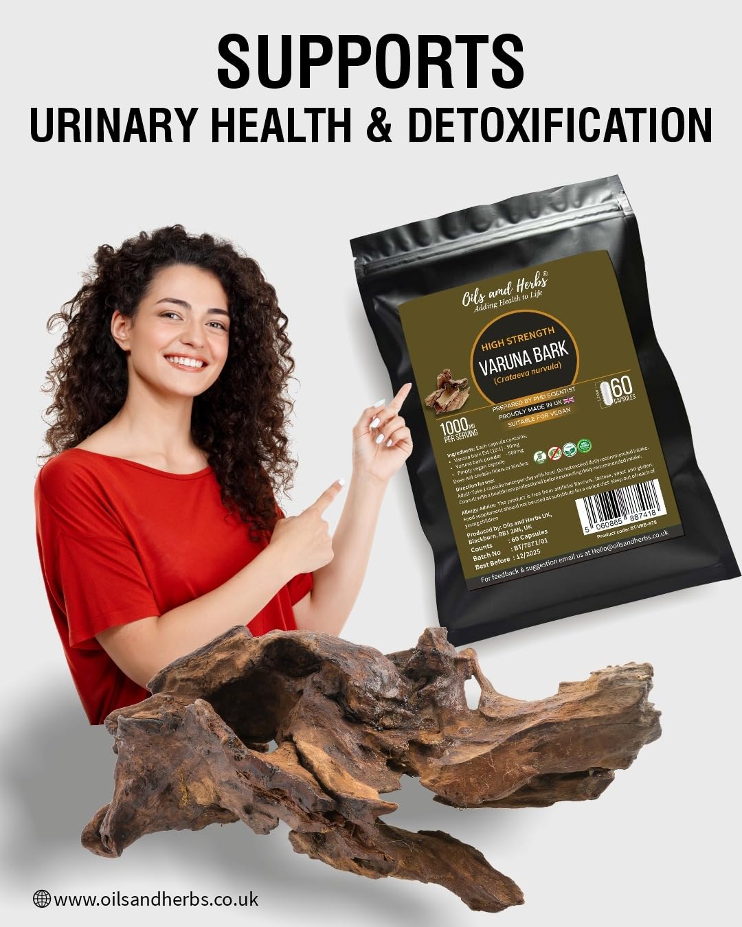 High Strength Varuna Bark Capsule- 1000MG- No fillers or Binders- Made in UK- Prepared by Phd Scientist
