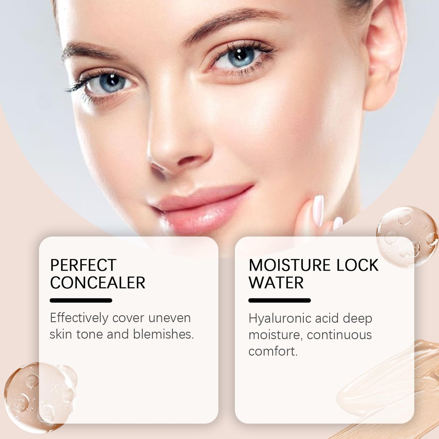 TONISABERY Makeup Foundation Stick,Foundation Stick with Built-In Foundation Brush,Full Coverage Foundation Stick,Foundation for Mature Skin,Long Lasting Make Up Foundation,Multi-Use Skin Tint Foundation,02