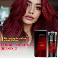 SingHao Polar Hair Dye Shampoo,3-In-1 Sham/poo for Color Treated H/air,Ha/ir Colour Sha/mpoo for Grey Hai/r Coverage,Home Hair D/ye Pu/re Plant Extract,Ha/ir Care Instant Dye Sh/ampoo,Anti Grey Shampoo(Red)