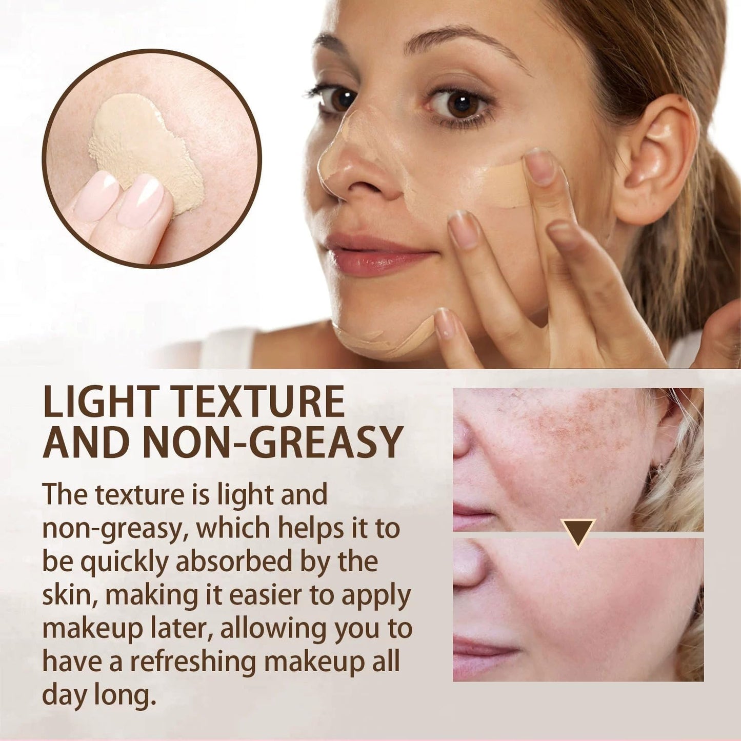SingHao CC Cream Foundation,Full Coverage F/oundation with SPF 50,Primer Makeup,Concealer Fo/undation M/akeup,Colour Correcting Full Coverage Fou/ndation,SPF Primer,Makeup Primer for Face,Liquid Foundation