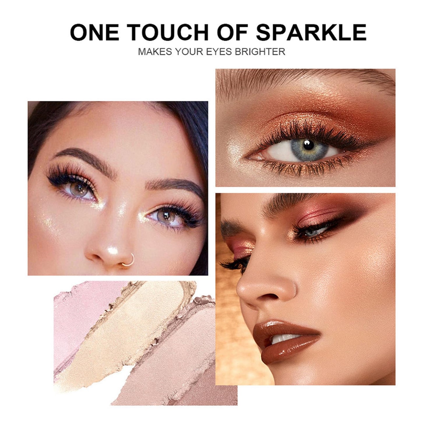 Generic Waterproof Eyeshadow Stick with Creamy Matte Shimmer, Brightener Eye Liner for Women, Long Lasting Blendable Eye Makeup, Smooth Glide Formula for Easy Application, Dual-Ended (#Rose gold shimmer)
