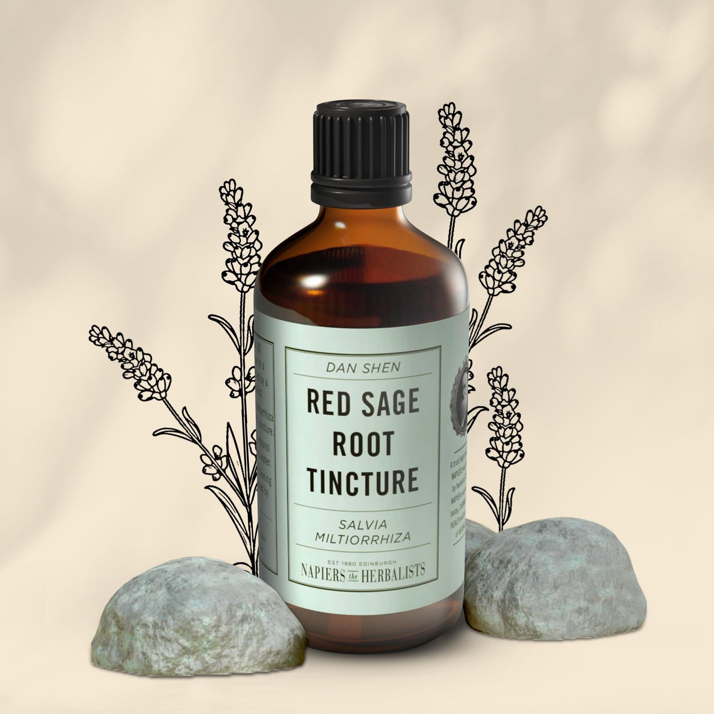 Napiers Red Sage Tincture (Salvia miltiorrhiza) - Herbal Supplement - 1:3 45% - 250 ML