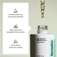 Dermatica Daily Hydration 5HA+Cica Serum – Lightweight Face Serum with 5 Types of Hyaluronic Acid, Cica & Niacinamide for Deep Hydration, Barrier Support & Plumper-Looking Skin