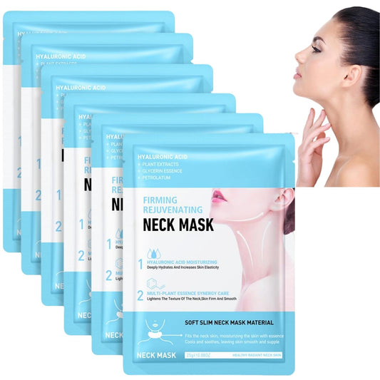 Yoowan 6pcs Firming Rejuvenating Neck Mask,Neck Tightening Products,Collagen Ne-Ck Mask,Dilute Skin Lines And Repair Skin,Moisturizing And Hydrating,Firming And Lifting,Soft And Breathable,Deep Nourishment