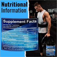 ANIANHAO Creatine Gummies 5000mg 150 Gummies Creatine Monohydrate Gummies - Berry Flavoured Creatine - Pre Workout Gym Supplement for Men & Women - Vegan Chews Chewable Max recommneded Strength (2Bottle)