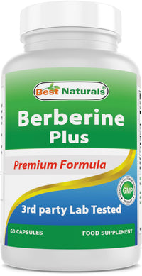 Best Naturals Berberine Plus with Berberine HCl, Vitamin C and Zinc, 1000 mg, 60 Capsules