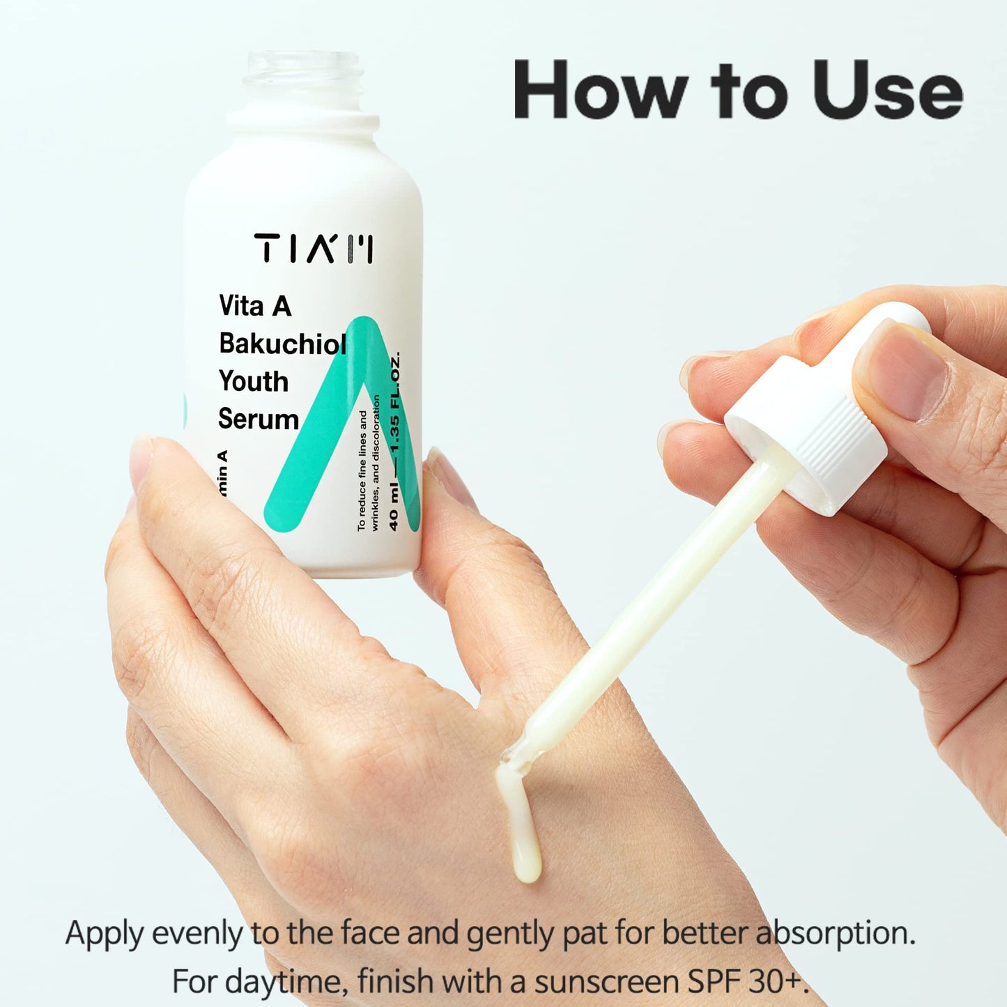 TIAM Vita A Bakuchiol Youth Serum – Intense Firming Face Serum | Face Brightening Vitamin A Serum for Face | Fish Collagen- Infused Skin Brightening K beauty Skincare Serum (1.35 fl. oz.)