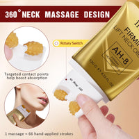 ThamGlow AH-8 Firming Neck Cream, Neck Firming Cream For Loose Skin, With Massage Roller - Tightening Treatment For Sagging Skin, Reduces Lines & Improves Elasticity