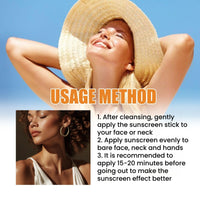 SingHao Sunscreen Stick SPF 50+,Invisible Sun Stick,S/unscreen S/PF 50 Face,Non-Greasy & Portable Su/nscreen,Sunblock SP/F 50 F/ace for Woman,SPF Fa/ce Moisturiser,Sm/ei-Matte Face Sun Cream,Natural Sunscreen