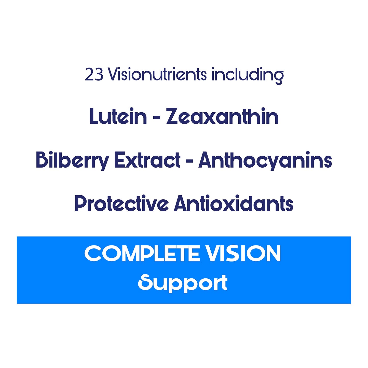 SynBio Premium+ - Eye Health - Complete Vision Support | 60 Veggie Tablets | 23 Nutrients Including Lutein, Zeaxanthin, Bilberry Extract | Protective Antioxidants | Eye Supplement for Normal Vision