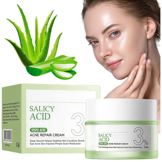 50g Salicylic Acid Acne Cream,3% BHA Spot Cream for Acne,Anti Redness Crea-m for Face,Ac-ne Scar Removal Cre-am,Pimple Cre-am for Redness,Moisturizing Face Cr-eam for Women,Dark Spot Remover for F-ace