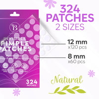 BLOOMORA Invisible Pimple Patches (324 Count), Pimple Patch for Face Care & Body, Spot Patches for Acne Treatment, Hydrocolloid Patches for Blemishes, Acne Patch Spot Remover (S/L)