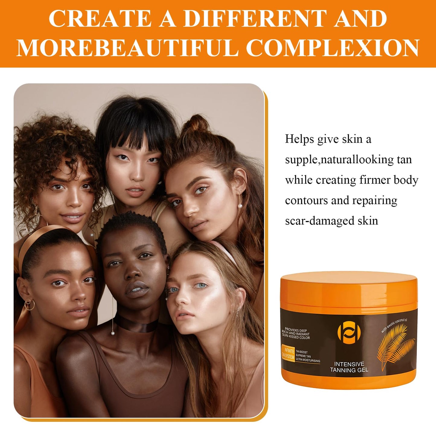 Katslyn Luxury Intensive Tanning Gel,150g Tanning Gel Intensive Tanning Gel Tanning Gel for Sunbathing with Applicator Stick Natural Tanning Accelerator Cream for Outdoor Sun Brown Tanning Cream(2pcs)