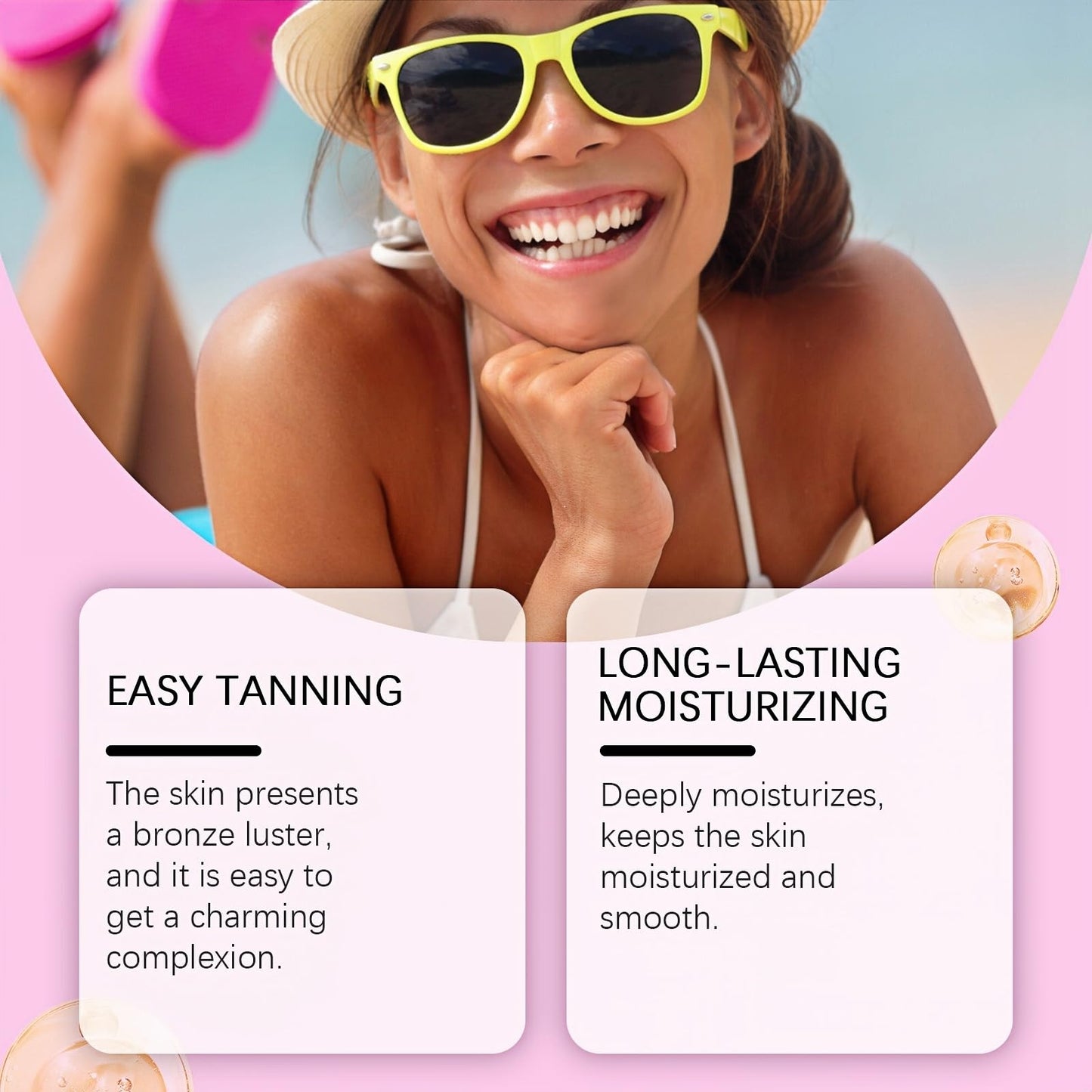 Jinjiar Sunless Tanning Drops,Melanin Glow Drops for Face and Body,Sunbed Tanning Accelerator,Sunbed Cream Accelerator,Self Tan Moisturiser,Promotes Natural Skin Tone,Nourishing and Moisturizing