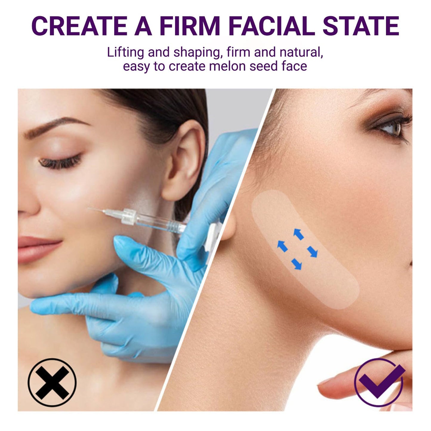 60pcs Invisible Face Lift Tape – V-Line Shaping Patches for Jowl, Chin & Eye Lift Waterproof & Instant Wrinkle Smoothing Patches for a Youthful Look, Elasticity Tightening