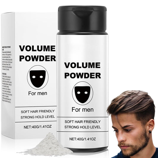 AuraAnge Volume Powder for Men, Texture Powder - Hair Styling Dust for Instant Texture & Volume, Leave-in Powdered Formula for Fluffy Hair - Men's Tress Dust Styling, 40g / 1.41oz