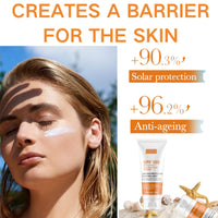 ISBEAUSOLS Sunscreen Spf 100 - Face Sunscreen - Waterproof Sun Cream with Spf 100 - UVB/UVA Protection Fator 100 Sun Cream - Spf 100 with Moisturiser anti Wrinkle Prevent Sunburn&Taning