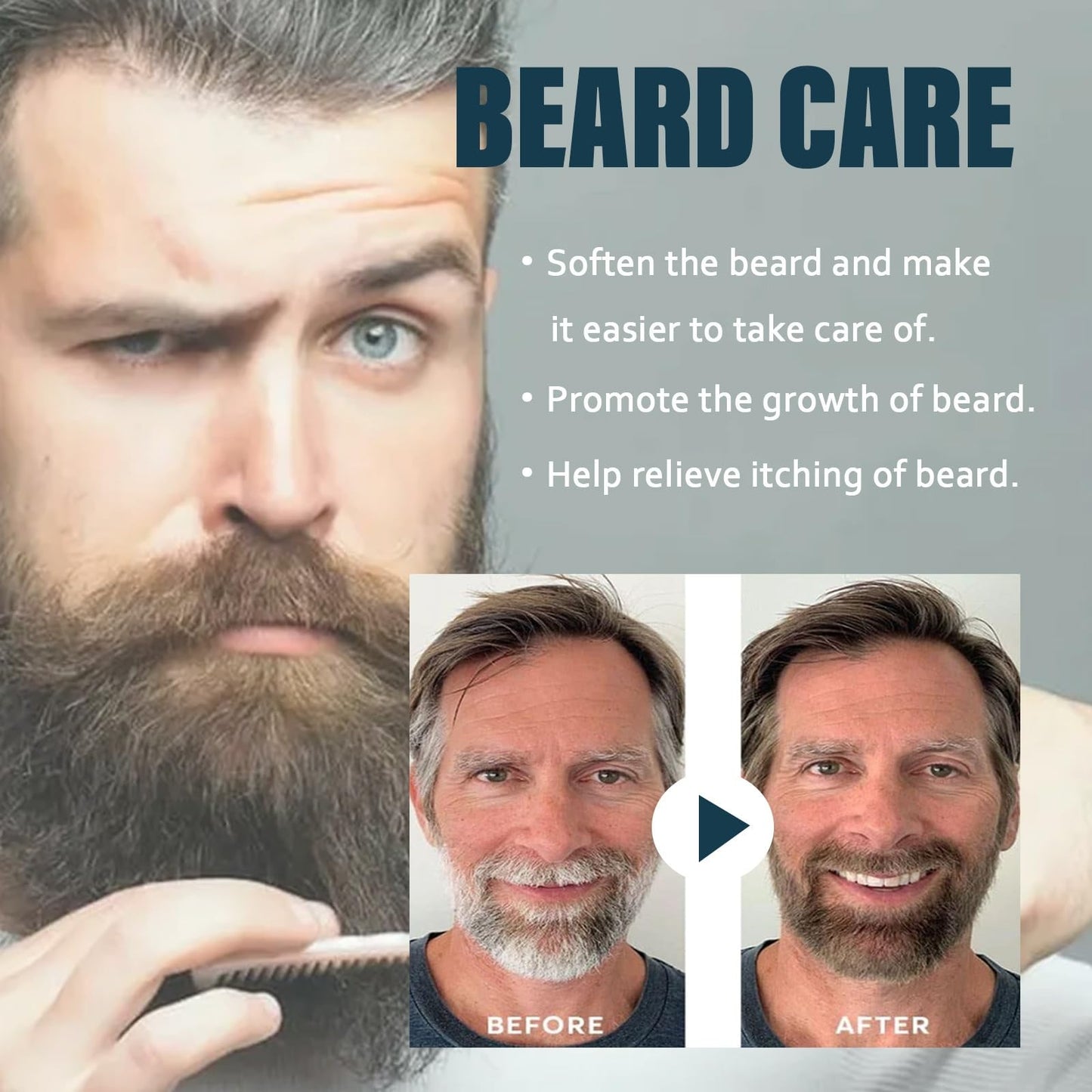 Jinjiar Beard Growth Kit,Beard Growth Oil with Roller for Promote Hair Regrowth,Natural Ingredients Beard Growth Serum,Beard Growth Serum for Men,Acial Hair Treatment,Beard Thickener for Men,Mens Beard Growth