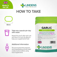 Lindens Garlic Odourless Capsules - 1000mg (700mcg Allicin) - 1000 Capsules 1000 Days’ Supply - UK Manufacturer, Letterbox Friendly